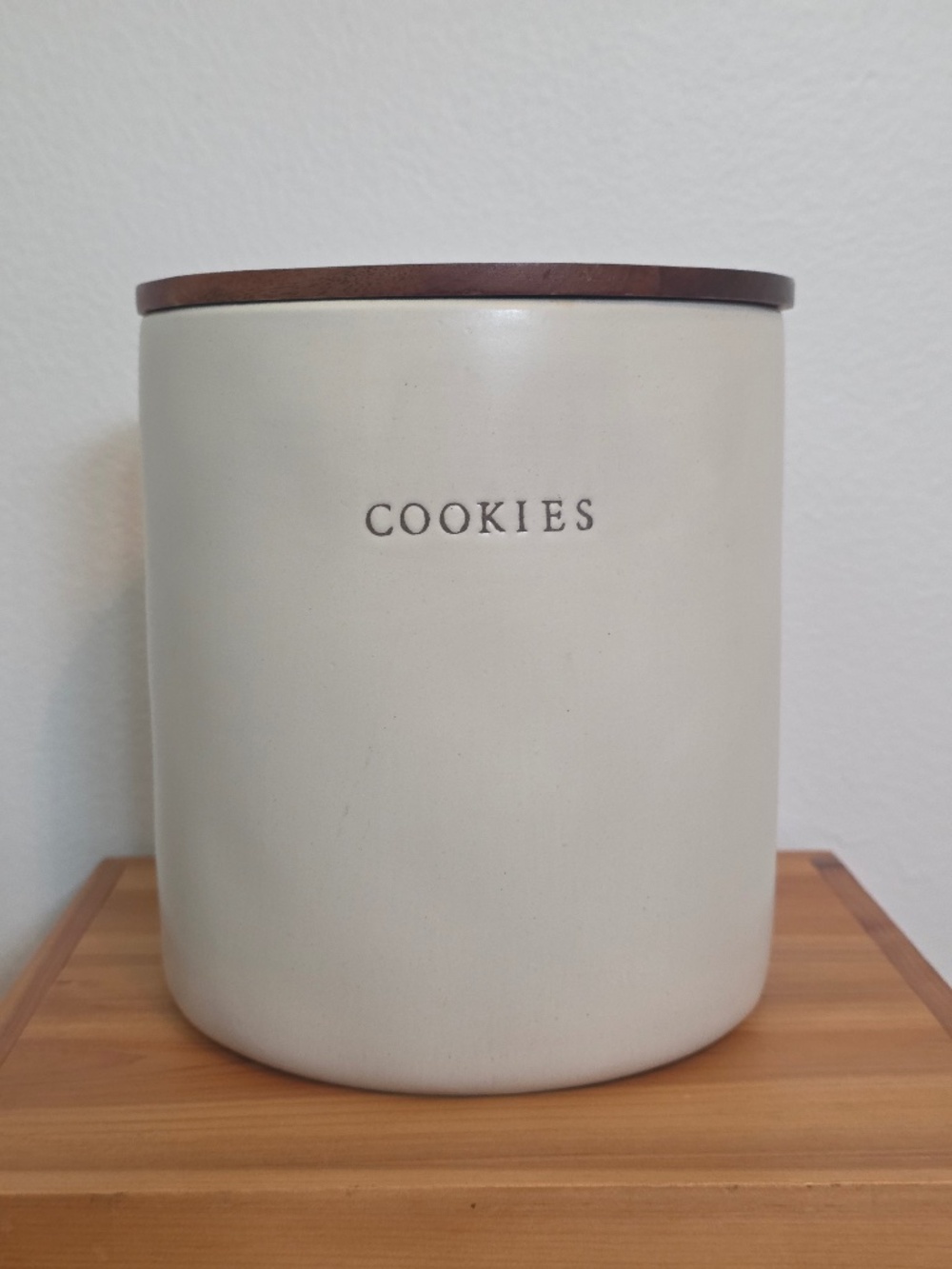 Hearth & Hand Cream and Brown 'COOKIES' Ceramic Cookie Jar